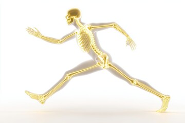 x-default Running Skeleton X-Ray Anatomy 3D Render
