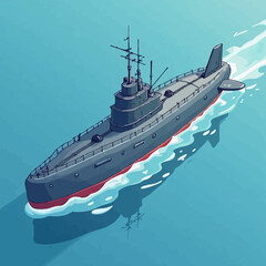 super cool war submarine design