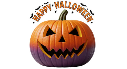 Isolated Halloween Pumpkin Carving