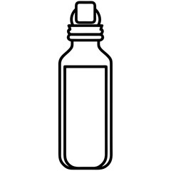 Minimalist Reusable Water Bottle Icon – Clean Line Art Vector Illustration