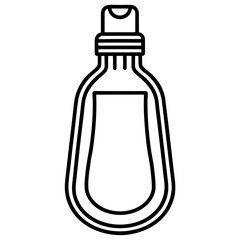 Minimalist Reusable Water Bottle Icon &ndash; Clean Line Art Vector Illustration