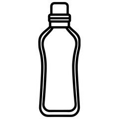 Minimalist Reusable Water Bottle Icon – Clean Line Art Vector Illustration