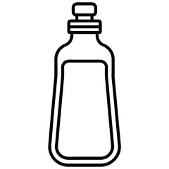 Minimalist Reusable Water Bottle Icon – Clean Line Art Vector Illustration