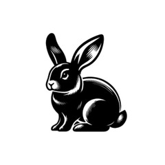 Happy Fluffy Bunny Rabbit Cartoon Vector Illustration