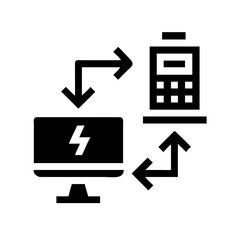 Craft a detailed silhouette of a Smart Grids Energy