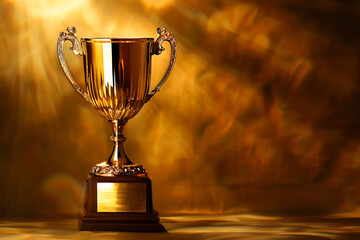 表彰式で使われる金色のトロフィー