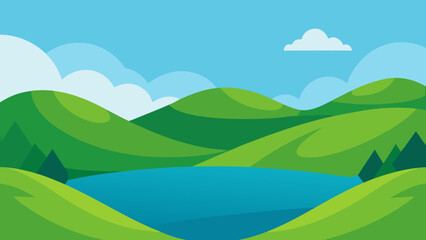 Fototapeta premium landscape with mountains