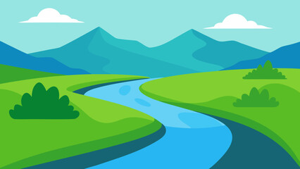 landscape with mountains