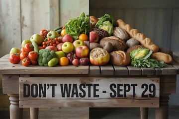 Promote sustainable living with fresh produce and baked bread, inspiring zero waste practices for a healthier planet and mindful consumption on September 29th