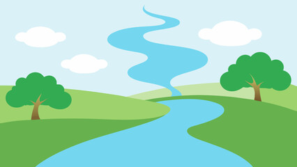 landscape with trees