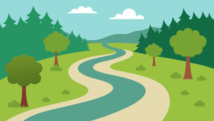 Obraz premium road in the forest