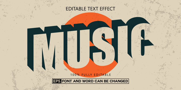 Retro shadow text effect, Editable text style