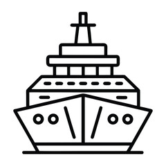 Ship Vector Illustration – Classic Ocean Vessel Icon