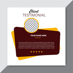 Creative and Clean client testimonial Template.
