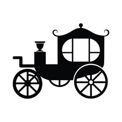 Fototapeta premium Flat Carriage Silhouette 