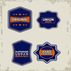 set of vintage retro badges