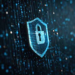 Digital shield with binary code