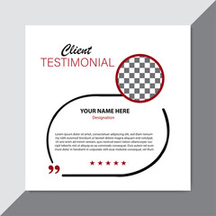 Stylish client testimonial design template.
