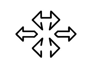 Dynamic flow chart depicting interconnected growth and expansion. A graphic illustration of multiple directional arrows converging and diverging, suggesting interconnected growth, expansion, and multi