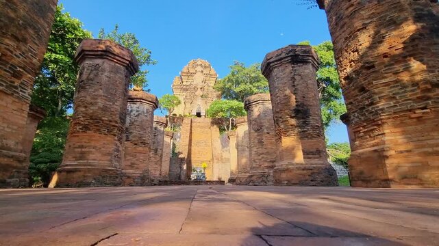 Po Nagar, Cham Temple Tower, Nha Trang in Vietnam. Ancient temple, historical and architectural landmark of Nha Trang