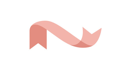 Rose ribbon banner graphic on white for designs, celebrations, and promotions