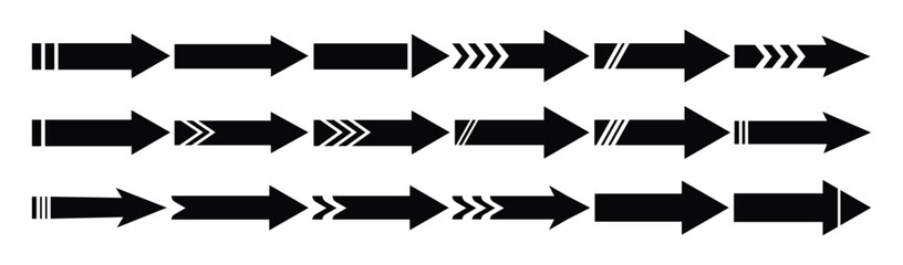 Arrow icon vector illustration set