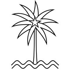 Minimal Date Tree Star Icon