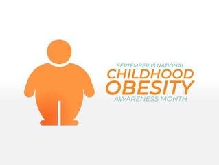 Vector graphic of National Childhood Obesity Awareness Month for National Childhood Obesity Awareness Month celebration.