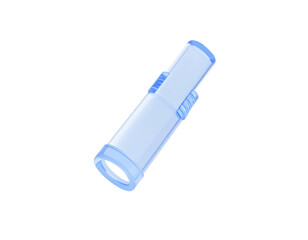 Translucent Blue Scroll Rolled Paper with a Black Transparent Background