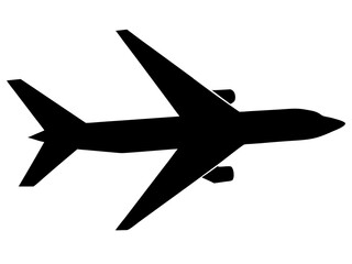 Airplane  icon,Airplane  black silhouette vector on white background