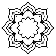 Minimal Islamic Pattern Outline Design