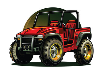 vector illustration of terrain vehicle logo design eps
