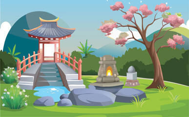 vector-illustration-of-a-tranquil-japanese-garden-.eps
