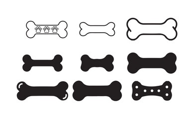 Dog bone icon, Dog bone logo sign,  isolated on a white background, Dogs bone vector illustration eps 10.