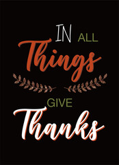 In all things give thanks