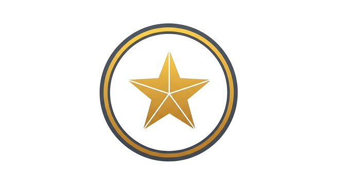 Gold star logo design vector illustration icon symbol graphic element template