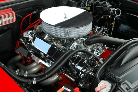 Fototapeta Customized car engine 