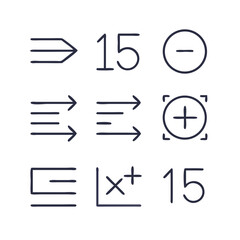 A set of 15-20 monochrome vector icons in a single minimalist style. All elements are made with:
the same line thickness (2pt)

perfect geometric shapes
balanced proportions
Suitable for interfaces,