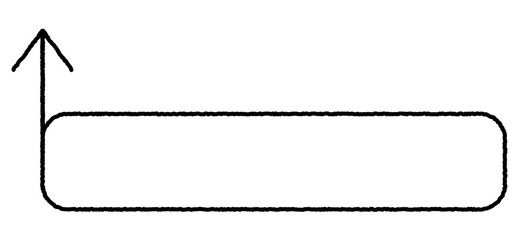 Obraz premium 手書き風矢印吹き出し 長方形