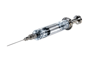 Vaccination process medical injection equipment in clinical setting. Isolated on transparent background, png.