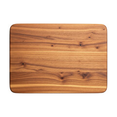 Wooden cutting board on a transparent background