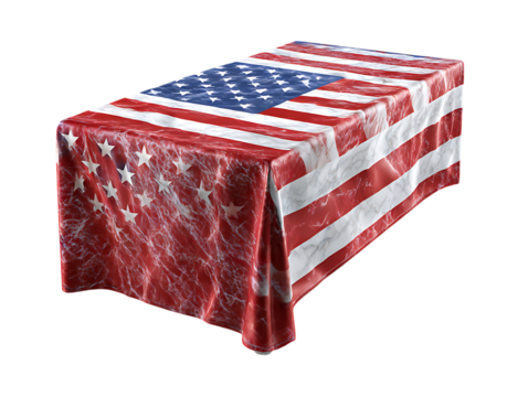 Flag Table Runner on midd