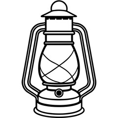 Camping Oil Lantern – Art Vector