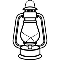 Camping Oil Lantern – Art Vector