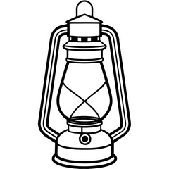 Camping Oil Lantern – Art Vector