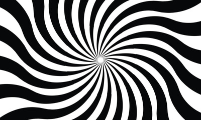 Sunburst background. Black and White Radial Pattern