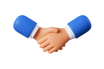 3D Handshake PNG – Realistic Shaking Hands on Transparent Background