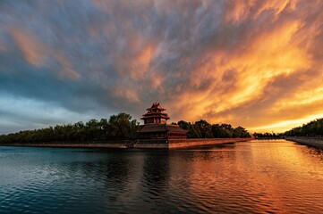 sunset over the turret  © jian