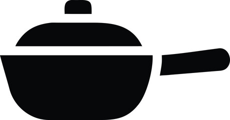 big cooking pan logo silhouette