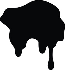 black dripping paint silhouette